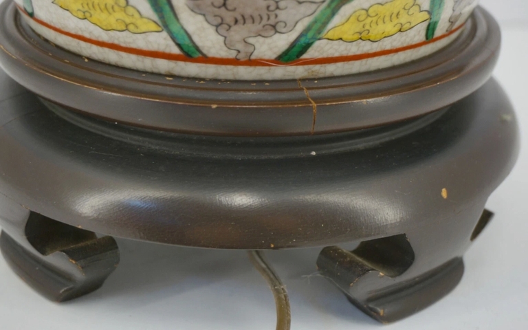 古玩陶瓷五彩太平有象圖蓋罐真品鑒賞圖