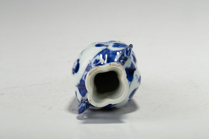 古玩陶瓷清康熙·青花仕女花卉紋雙耳小瓶拍賣，當(dāng)前價(jià)格2976元