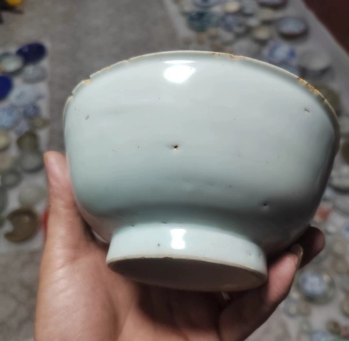 古玩陶瓷明中期甜白釉墩式碗拍賣,當前價格2200元