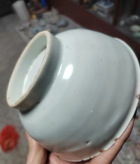 古玩陶瓷明中期甜白釉墩式碗拍賣,當前價格2200元