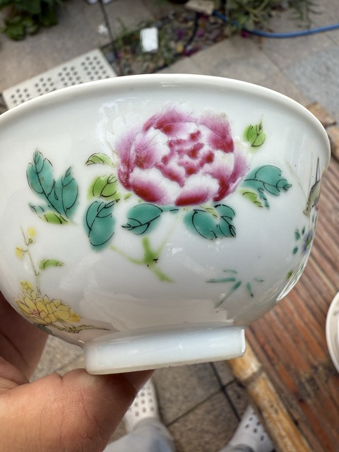 古玩陶瓷創匯 粉彩花鳥紋碗真品鑒賞圖