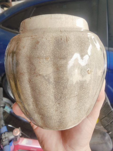 古玩陶瓷磁州窯瓜棱罐真品鑒賞圖