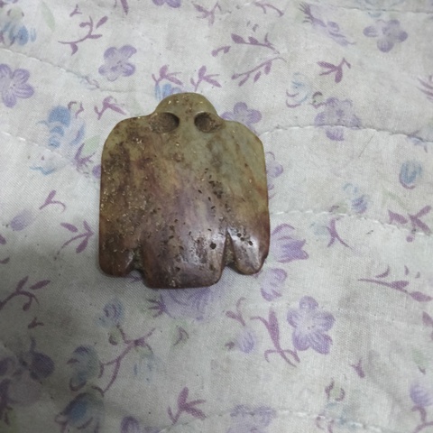 古玩玉器仿古做舊玉梟型件真品鑒賞圖