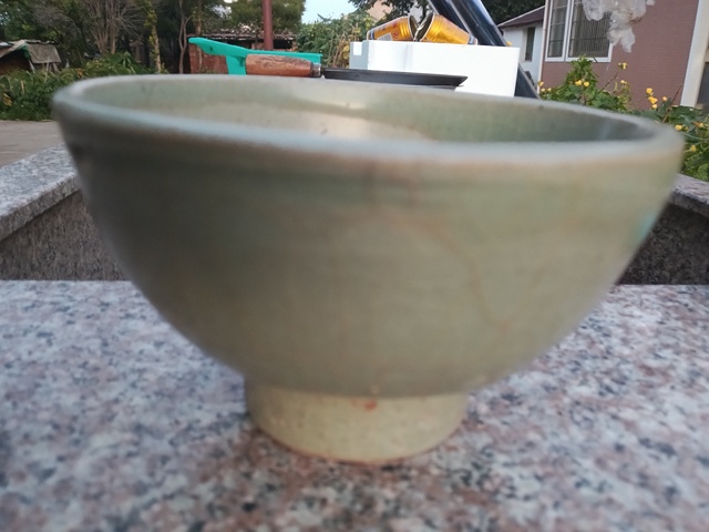 古玩陶瓷青釉高足碗真品鑒賞圖