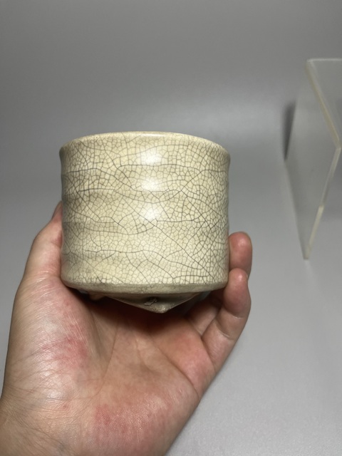 古玩陶瓷漳州窯哥釉三足爐拍賣，當前價格0元