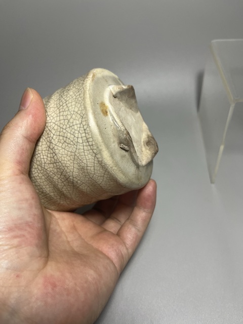 古玩陶瓷漳州窯哥釉三足爐拍賣，當前價格0元