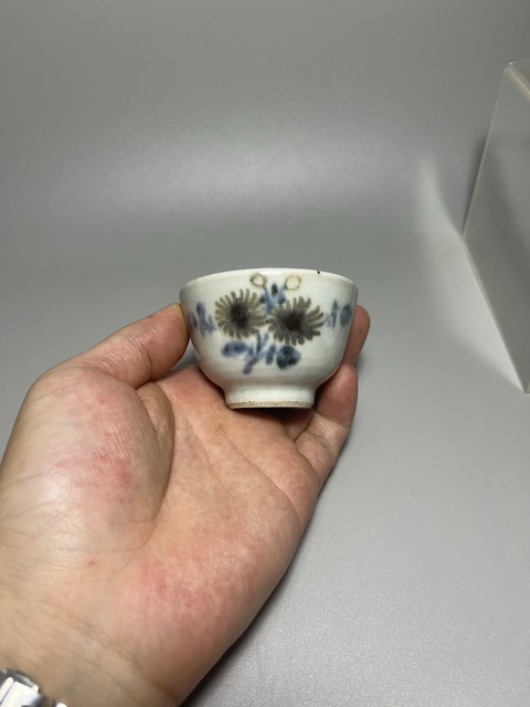 古玩陶瓷青花釉里紅花卉紋杯拍賣，當(dāng)前價格0元