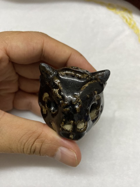 古玩陶瓷宋代褐釉塤真品鑒賞圖