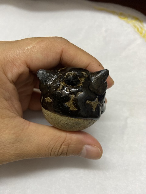 古玩陶瓷宋代褐釉塤真品鑒賞圖