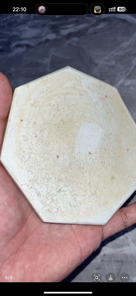古玩陶瓷青花山水紋瓷板真品鑒賞圖
