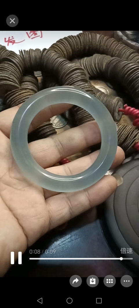 古玩玉器天然翡翠手鐲真品鑒賞圖