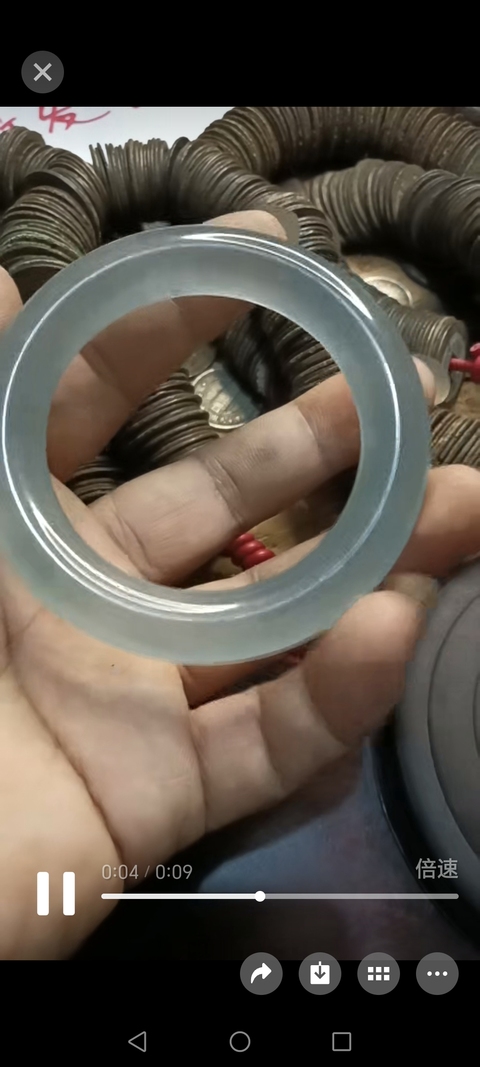 古玩玉器天然翡翠手鐲真品鑒賞圖