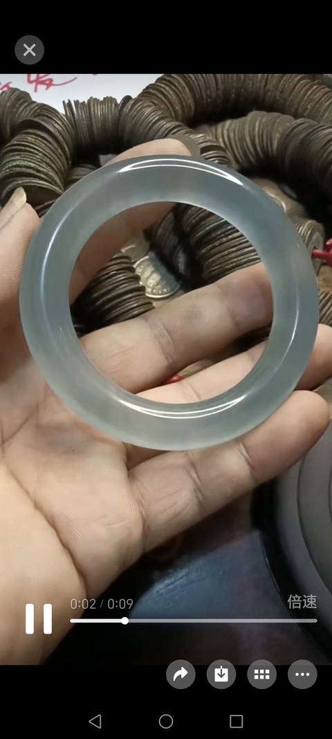 古玩玉器天然翡翠手鐲真品鑒賞圖
