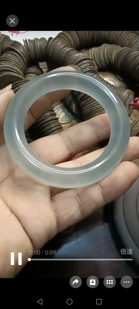 古玩玉器天然翡翠手鐲真品鑒賞圖
