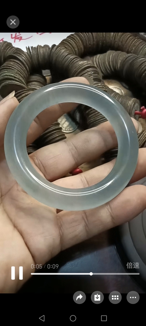 古玩玉器天然翡翠手鐲真品鑒賞圖