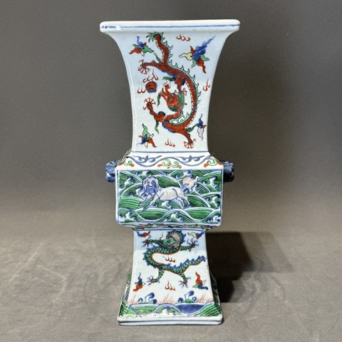 古玩陶瓷花觚真品鑒賞圖