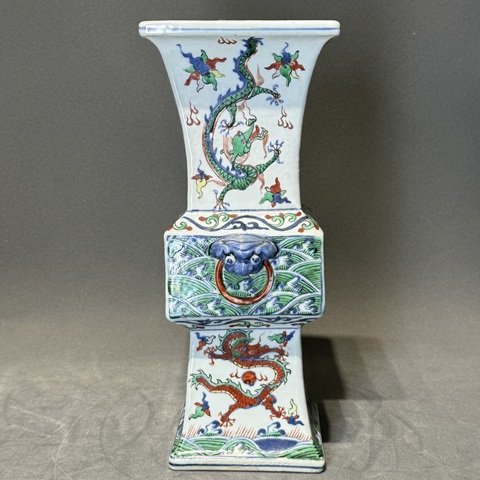 古玩陶瓷花觚真品鑒賞圖