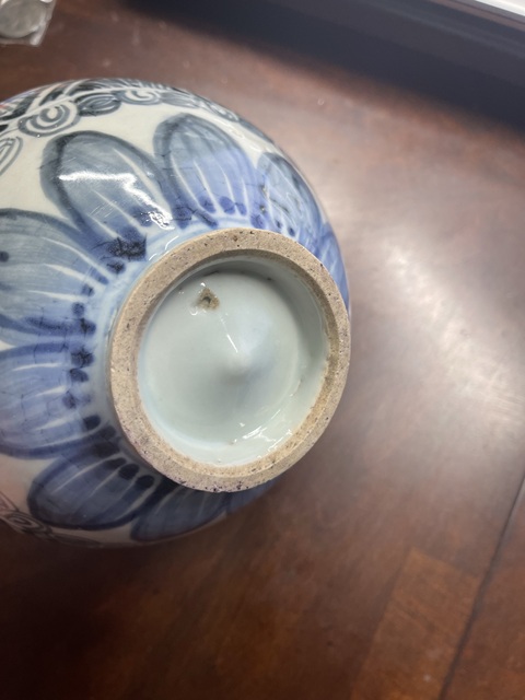 古玩陶瓷青花雞心碗真品鑒賞圖