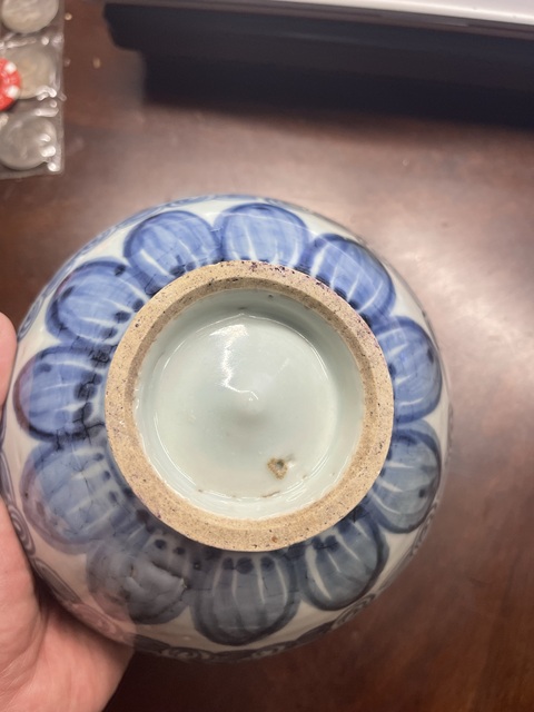 古玩陶瓷青花雞心碗真品鑒賞圖