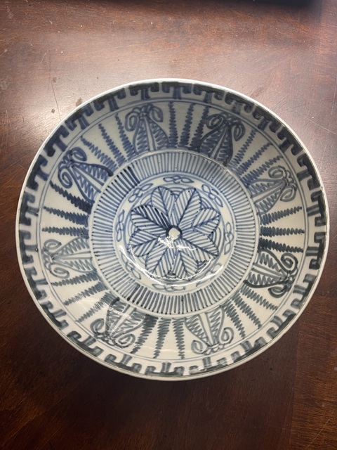 古玩陶瓷青花雞心碗真品鑒賞圖