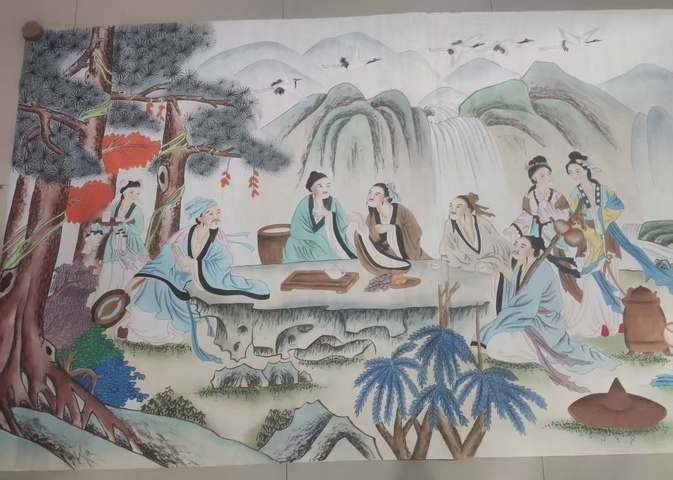 古玩字畫中美協名家名家黃光為 群賢畢至圖拍賣，當前價格10元