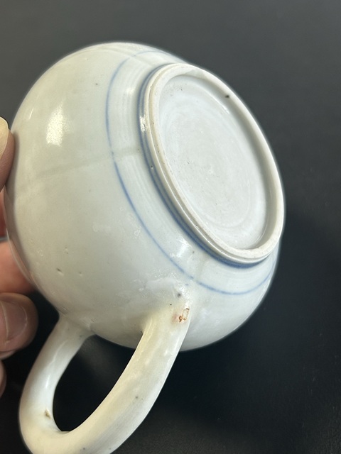 古玩陶瓷青花瓜棱執壺真品鑒賞圖