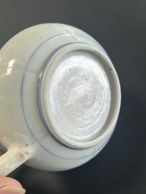 古玩陶瓷青花瓜棱執壺真品鑒賞圖