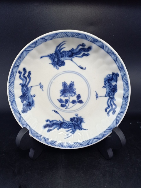 古玩陶瓷【精品】清康熙 青花四鳳紋盤【傳世佳品】拍賣，當前價格0元