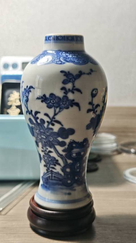 古玩陶瓷青花雞腿瓶真品鑒賞圖