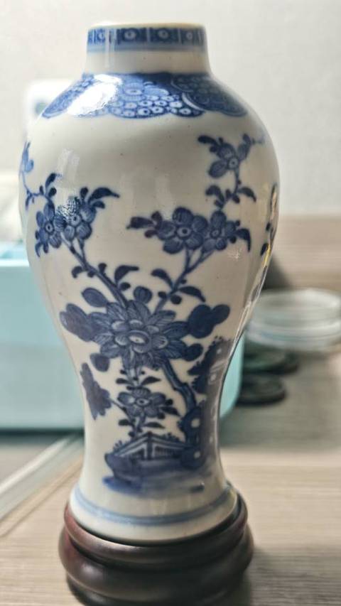 古玩陶瓷青花雞腿瓶真品鑒賞圖