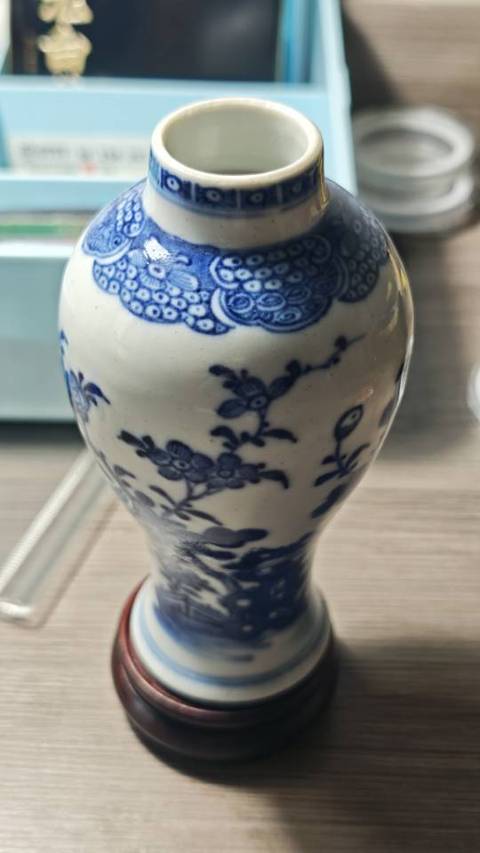 古玩陶瓷青花雞腿瓶真品鑒賞圖