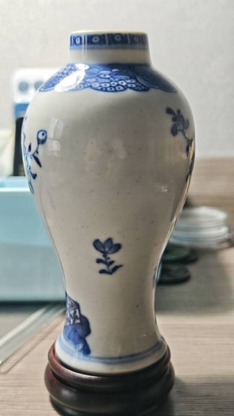 古玩陶瓷青花雞腿瓶真品鑒賞圖