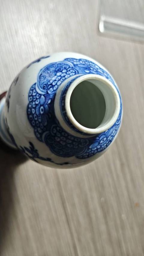 古玩陶瓷青花雞腿瓶真品鑒賞圖
