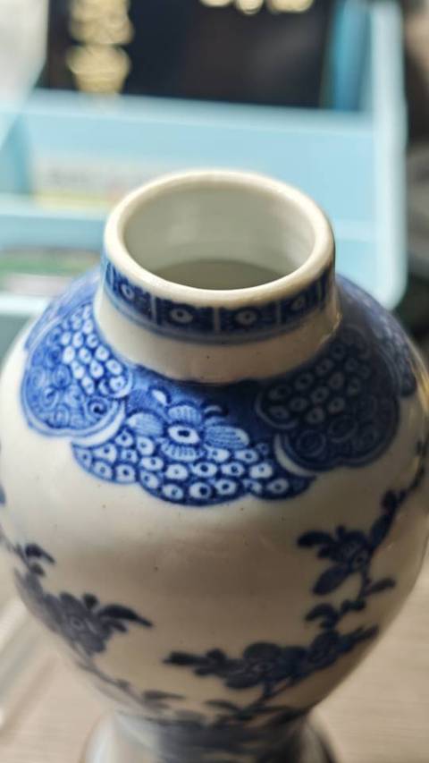 古玩陶瓷青花雞腿瓶真品鑒賞圖