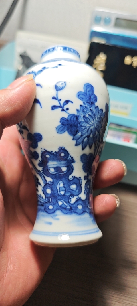 古玩陶瓷青花雞腿瓶真品鑒賞圖