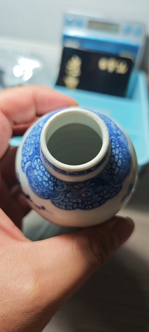 古玩陶瓷青花雞腿瓶真品鑒賞圖