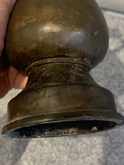古玩銅器雙龍耳瓶真品鑒賞圖