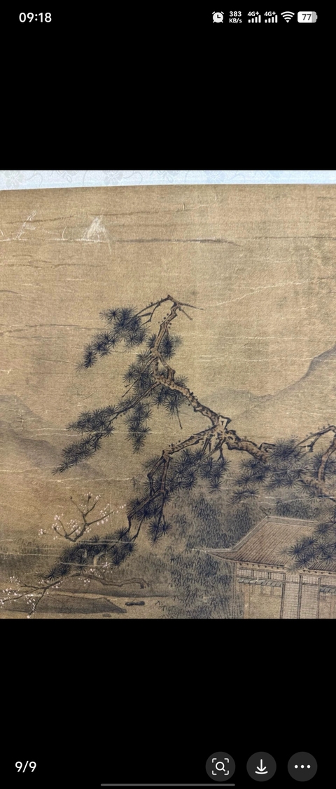 古玩字畫攜琴訪友真品鑒賞圖