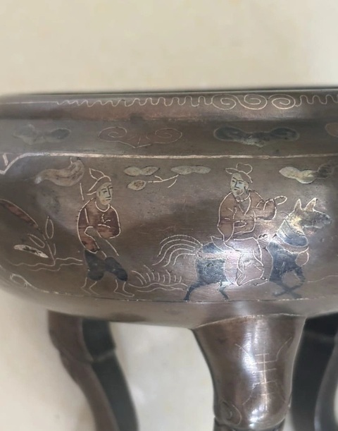 古玩銅器獅子熏爐真品鑒賞圖