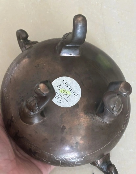 古玩銅器獅子熏爐真品鑒賞圖
