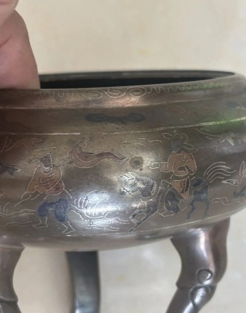 古玩銅器獅子熏爐真品鑒賞圖