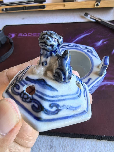 古玩陶瓷青花熏爐真品鑒賞圖
