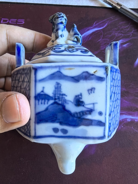 古玩陶瓷青花熏爐真品鑒賞圖