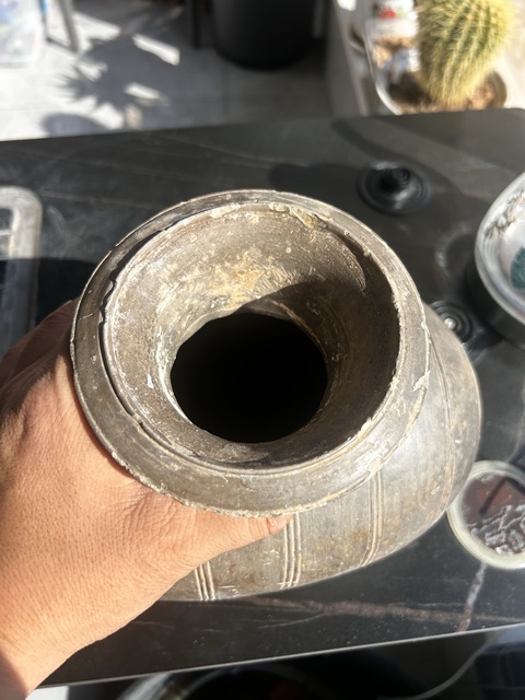 古玩陶瓷弦紋繭形壺真品鑒賞圖
