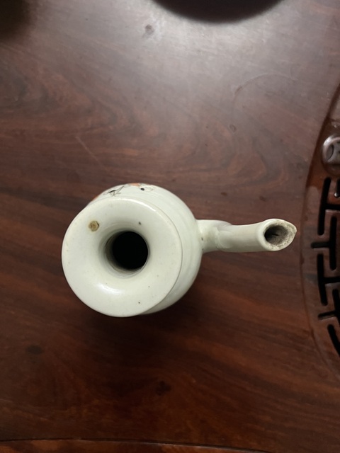 古玩陶瓷粉彩人物故事紋酒壺真品鑒賞圖