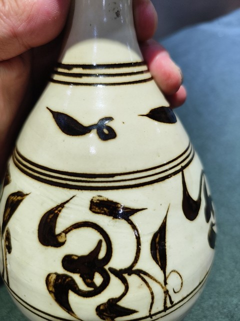 古玩陶瓷磁州窯玉壺春瓶真品鑒賞圖