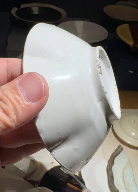 古玩陶瓷五代邢窯花口盞真品鑒賞圖