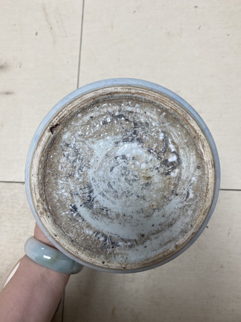 古玩陶瓷青花龍紋圈足筒式爐真品鑒賞圖