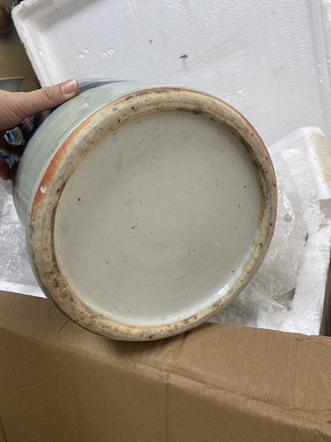 古玩陶瓷鳳凰牡丹紋青花瓶真品鑒賞圖