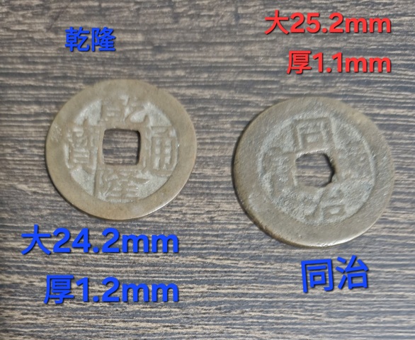 古玩錢幣乾隆通寶真品鑒賞圖